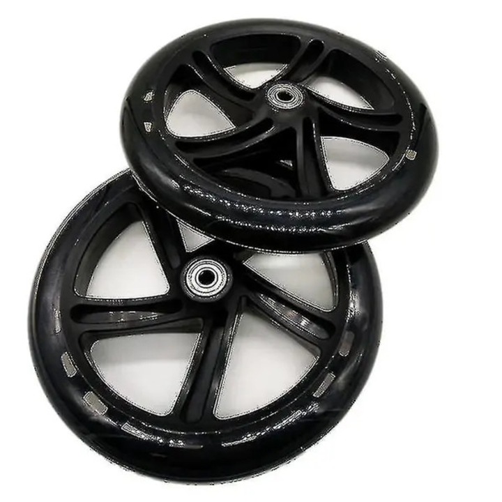 Set 2 roti trotineta 200x40mm PU ABEC-7 transparente