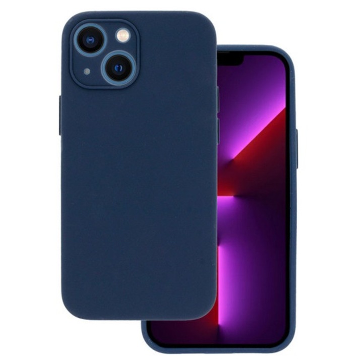 Gigapack szilikon mobiltelefon tok, matt, mikrofiber plüss karcolásmentesítő belső, prémium, sötétkék, kompatibilis: Redmi A5 4G
