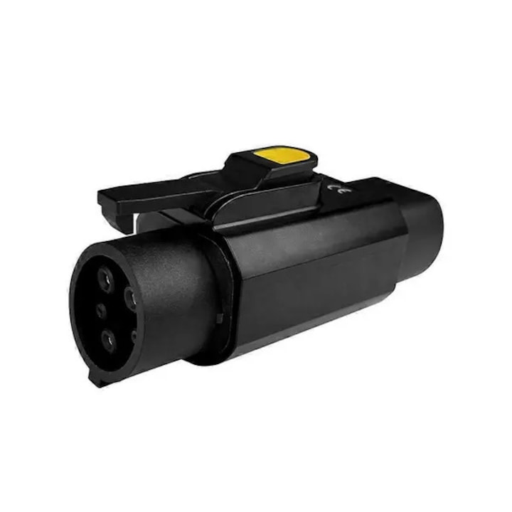 Adaptor incarcare electrica Type 2 la Type 1, negru, 32A, 250V, compact