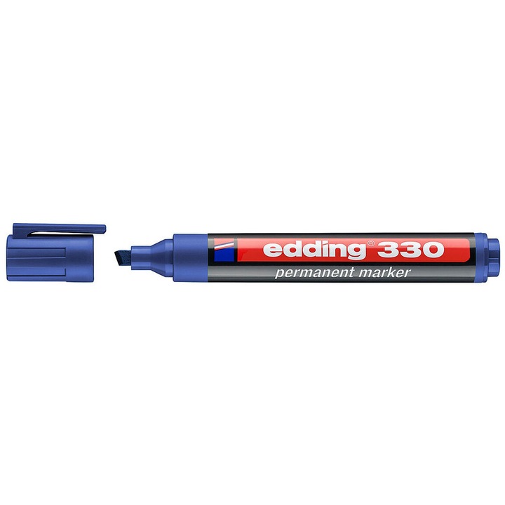Marker EDDING 330, albastru, 1-5mm, rezistent la apa, reincarcabil, 13.7cm
