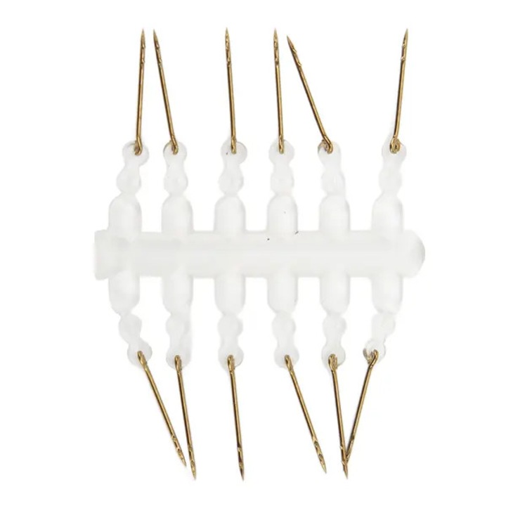 Set 12 carlige pescuit crap, otel inoxidabil, 0.6x15mm, argintiu