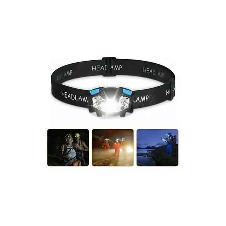 LED fejlámpa 5000 lumen, mozgásérzékelő, USB, állítható, vízálló