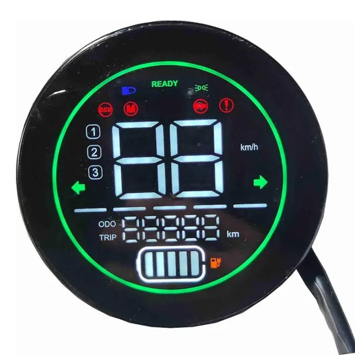 Elektromos kerékpár computer, sebességmérő, fekete, 48V-72V