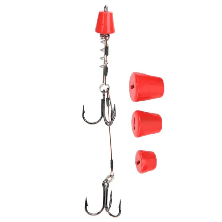 Set carlige pescuit cu plumbi, otel inoxidabil, 12cm, multicolor