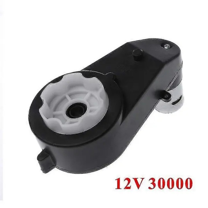 Elektromos motor sebességváltóval gyermekjárműhöz, 6V/12V, fekete, 18.5x9.3x6.3cm