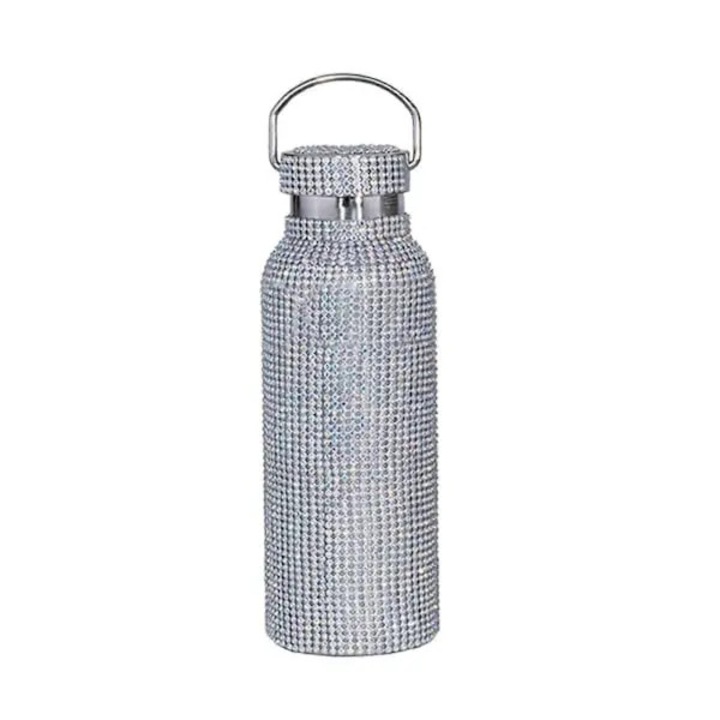 Sticla termos din otel inoxidabil 500ml multicolor 24x8x8cm cu pietre stralucitoare