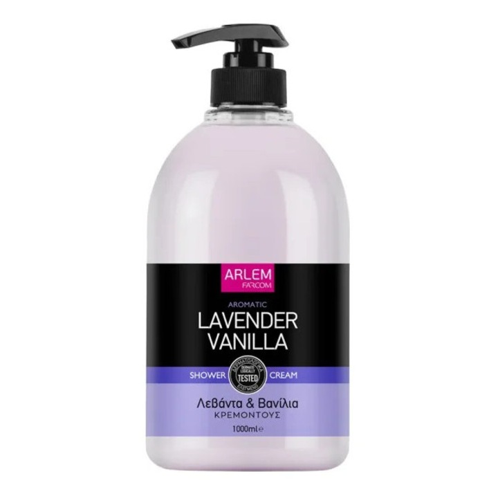 ARLEM Tusfürdőkrém, Levendula és Vanília, 1000 ml, unisex