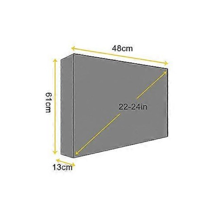 Kültéri TV huzat, fekete, 61x48x13cm/86x58x13cm/132x84x13cm, vízálló, porálló