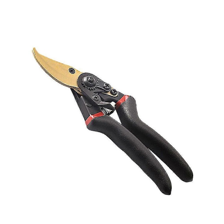 Ergonomikus kerti olló, fekete, zárható, kis méretű