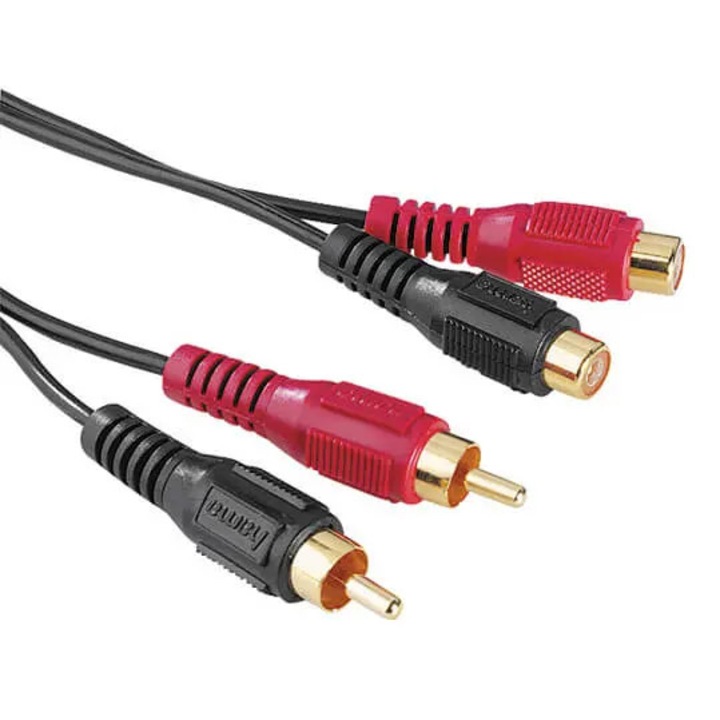 Audio hosszabbító kábel 2xRCA 2m arany