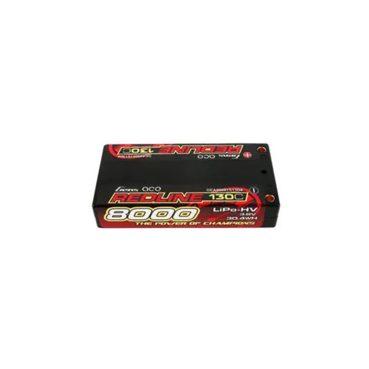 Baterie lipo 8000mAh 3,8V 1S2P 130C 93x47x18mm rosu