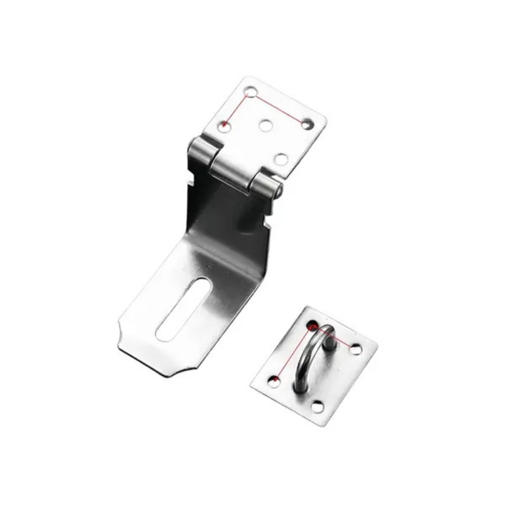 Комплект от 2 броя брави от неръждаема стомана 13x3.9x3cm, ъгъл 90°, сребрист