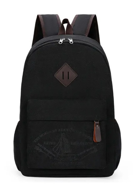 Rucsac canvas 42x30x15cm negru