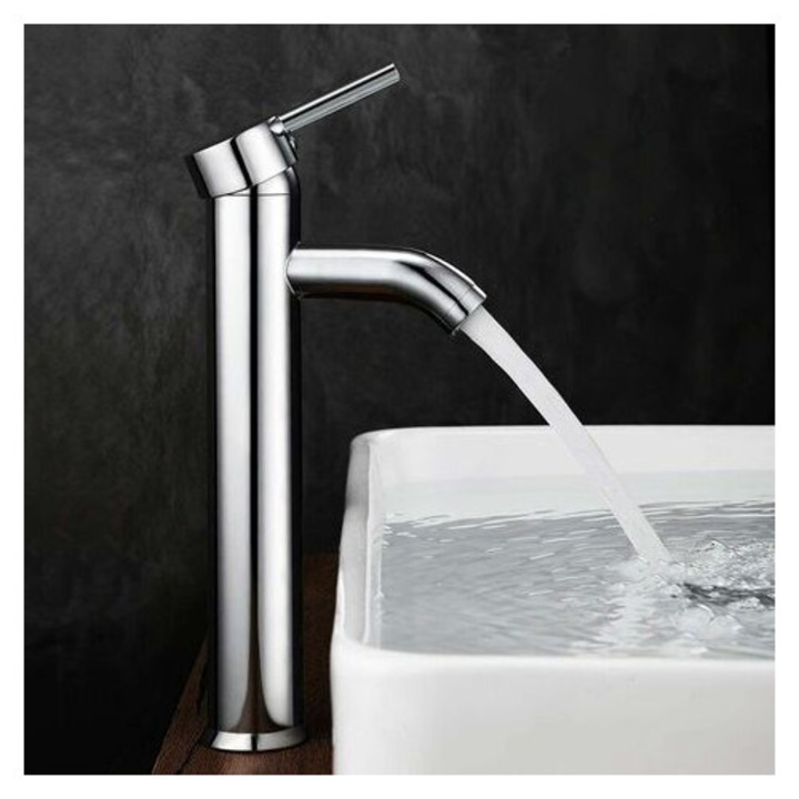 Króm mosdó csaptelep, elegáns design, víztakarékos, 32-50mm