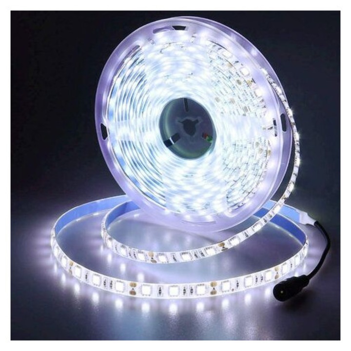 LED szalag 12V 5m 300 LED hideg fehér IP65 rugalmas