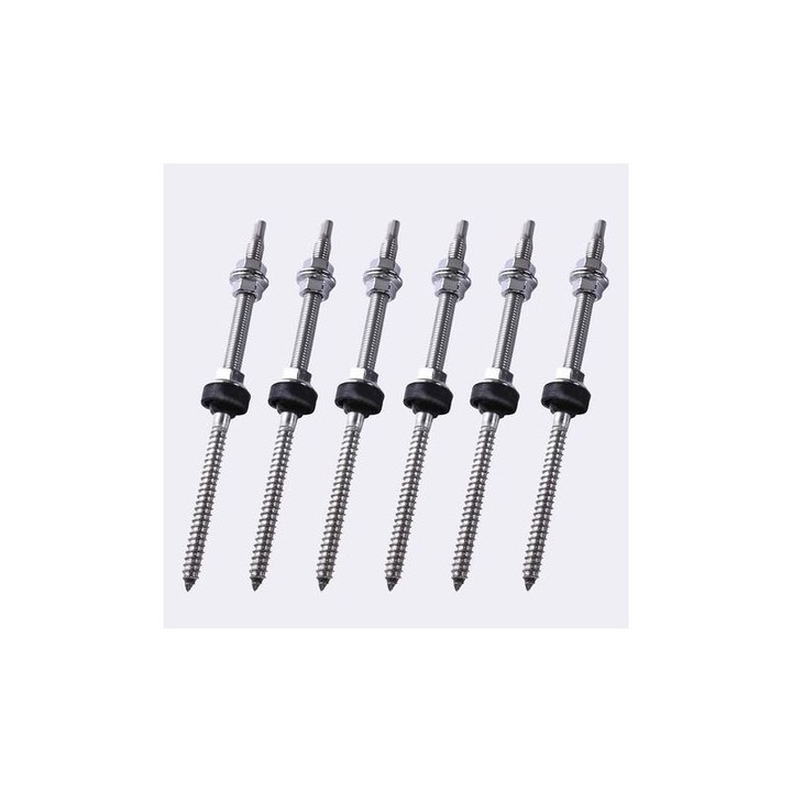 Set 6 suruburi suspendare inox M10x200mm cu garnitura EPDM
