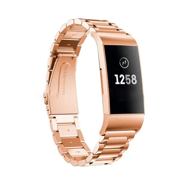 Fitness karkötő rozsdamentes acél rose gold 18x1.5cm