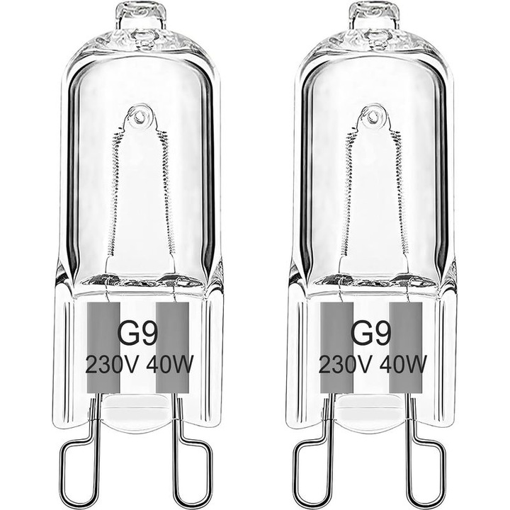 Halogén izzó G9, 40W, hőálló 300C, meleg fehér, 13x40mm