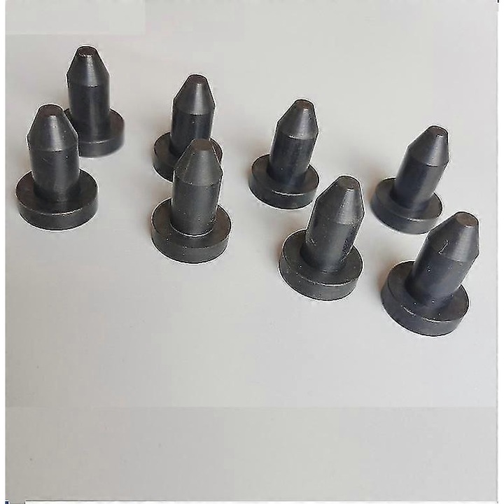 Kajak leeresztő dugó készlet, 10 db, szilikon, fekete, 1.25x0.5 hüvelyk
