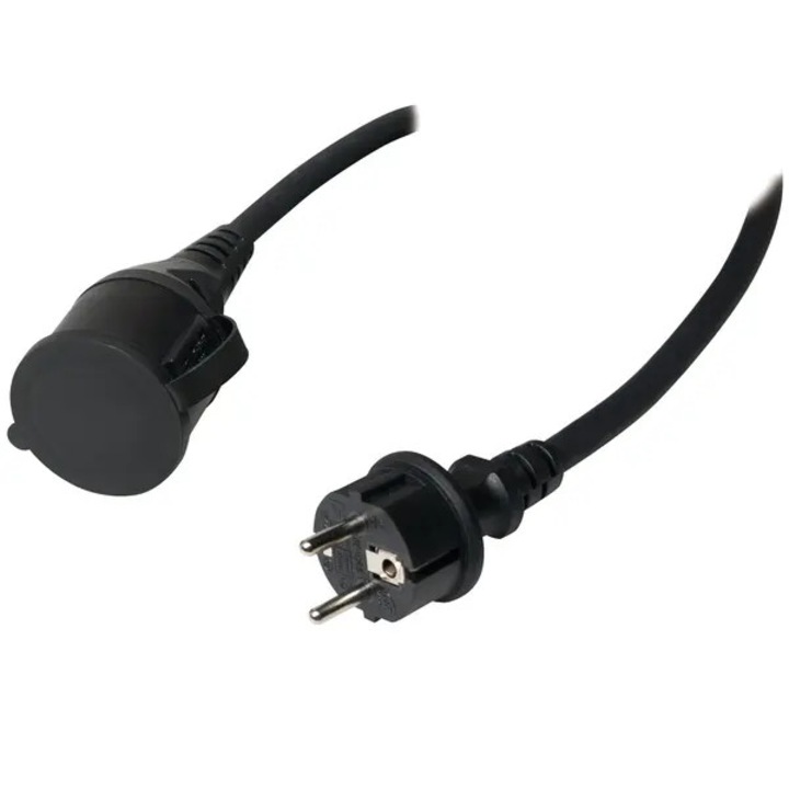 Prelungitor exterior 5m negru cu protectie pentru animale