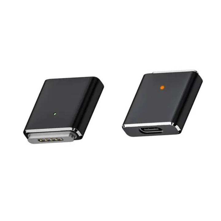 Adaptor Type-C la MagSafe 3, 100W, aluminiu, negru, 2.5x2.5x0.4cm