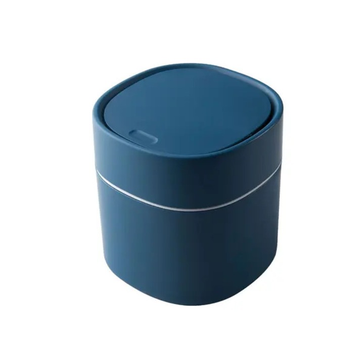 Cos de birou mini cu capac, compact, multicolor, 13.5x13.5x14cm