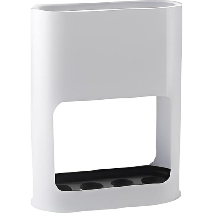 Suport umbrele, modern, cu tava colectoare, 21.6x8.9x28cm, negru