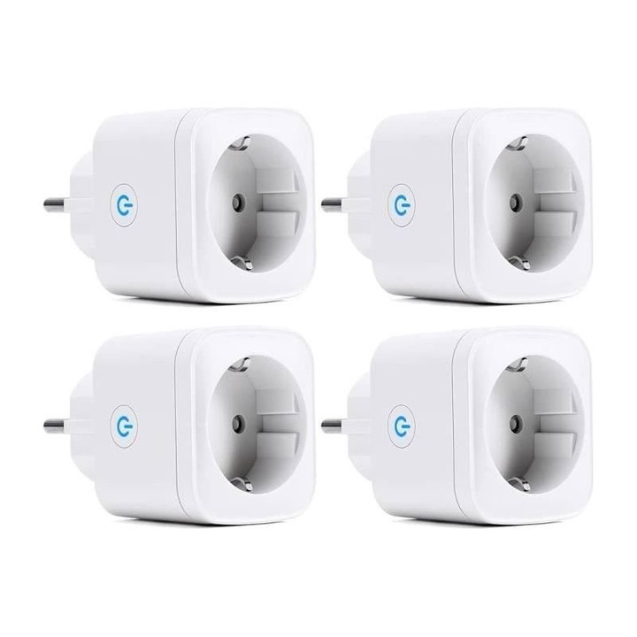 Priza inteligenta, control vocal, Wi-Fi 2.4 GHz, 16A, mini, alb