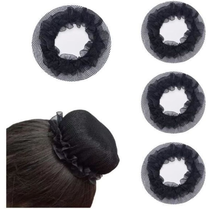 Set 10 plase de par negre din nylon usor si respirabil