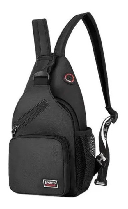 Fekete multifunkcionális crossbody táska 33x20x7cm