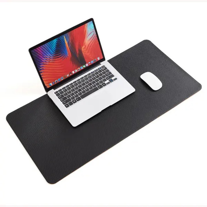 Mousepad PVC si pluta, negru, 120x60x0,2 cm, rezistent la apa si ulei