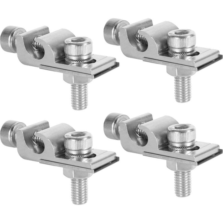 Cleme de impamantare panou solar aluminiu rezistent, set cu suruburi si piulite