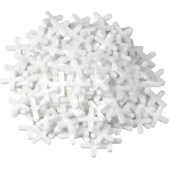Distantiere placi ceramice, plastic, alb, 3mm