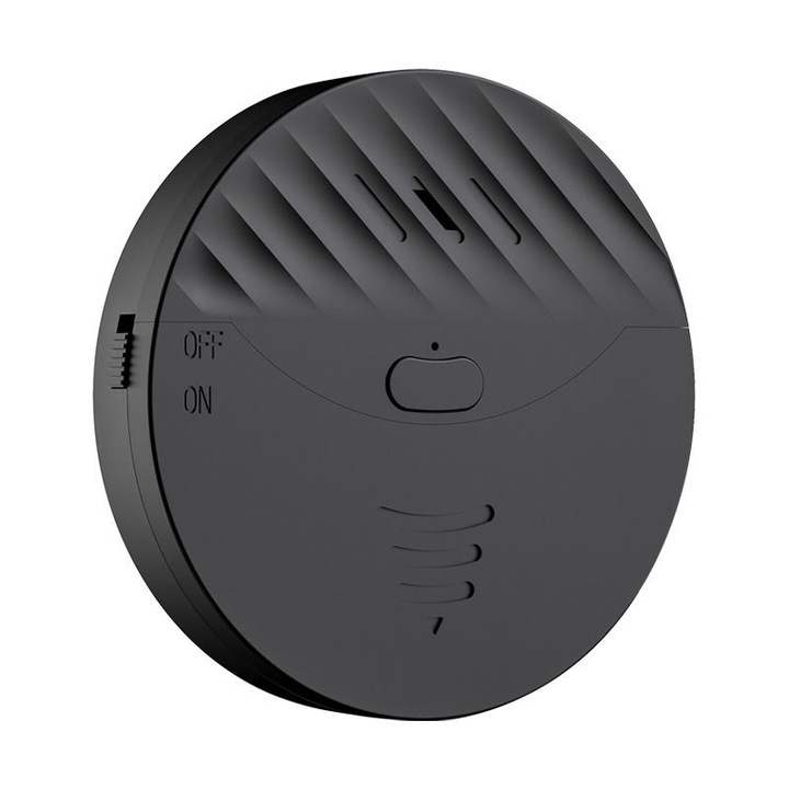 Alarma vibratii 130dB, notificare SMS, 7.4x7.4x1.3cm, alb