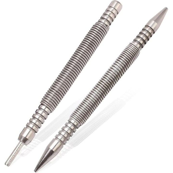 Set cuie dublu cap, 0.6cm, 3/32", 1/8" argintiu