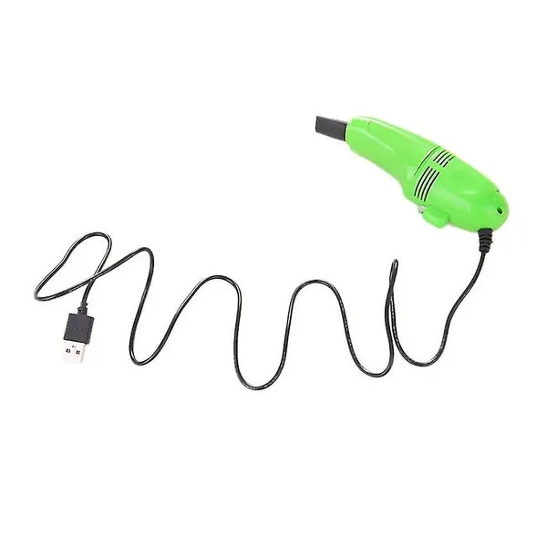 Mini aspirator portabil pentru laptop, perie de curatare, 14x3.5x4cm, alb