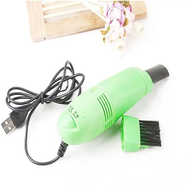 Aspirator portabil mini, fara fir, cu perie si tub, negru, compact