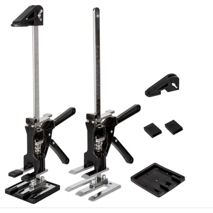 Set 2 dispozitive ridicare mobilier, capacitate 400 kg, ajustabil 39x23 cm, metal rezistent