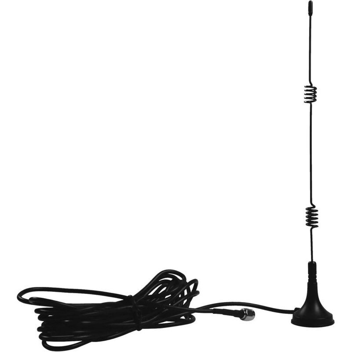 Antena WiFi cu ventuza dual-band 12dBi, cablu 3m, alb
