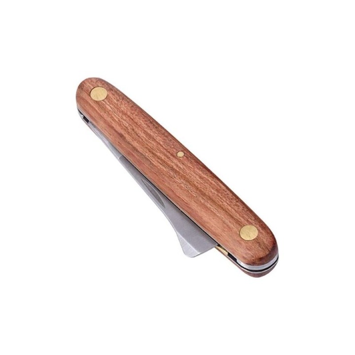 Cutit de altoit, otel inoxidabil, maner lemn, pliabil, 16.2x3cm