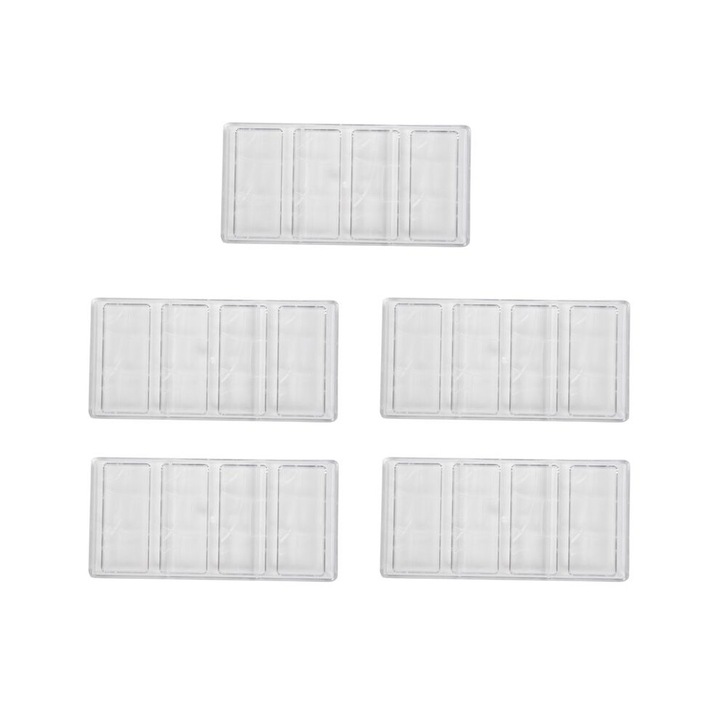 Set 5 forme ciocolata, transparent, 27.5x13.5x2.4cm, policarbonat