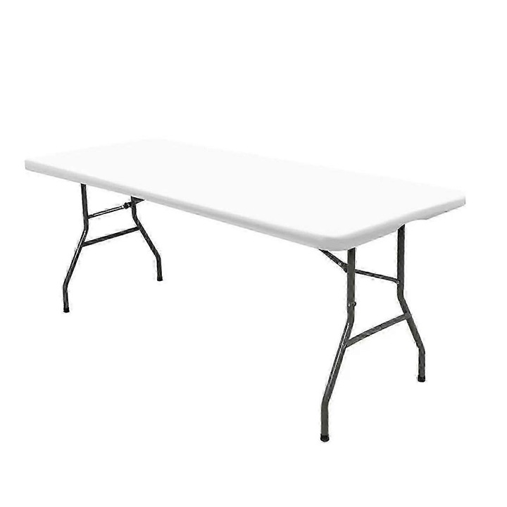 Elasztikus asztalterítő, 120x76cm, fehér, spandex, vízálló