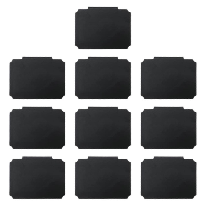 Újrafelhasználható címkék rendszerező kosarakhoz PVC 6.5x9cm 10 db-os szett