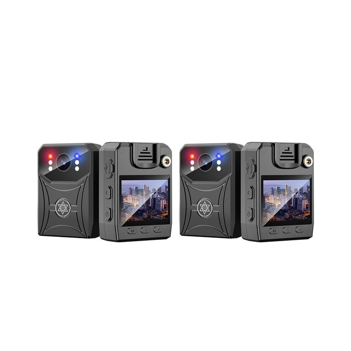 2 db 4K sportkamera szett, 2 hüvelykes képernyő, fekete, 3000mAh, WiFi, hátsó klipsz, IR éjjellátó