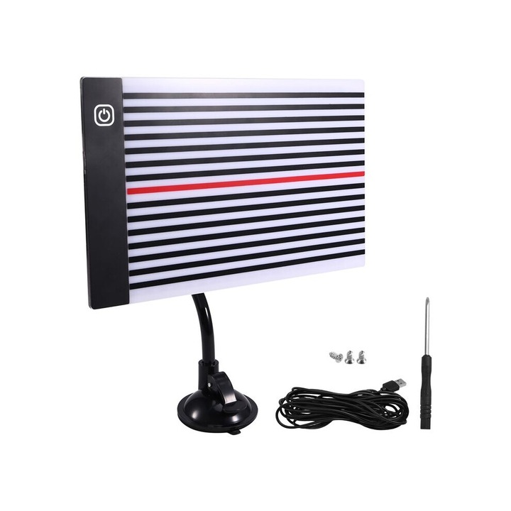 LED лампа за автоматично нивелиране с USB, акрилна, гъвкава, бяла, 1 комплект