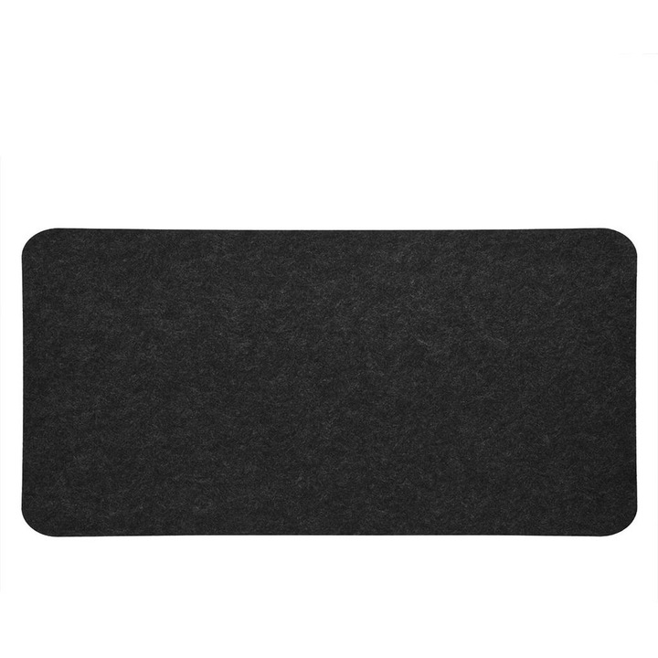 Egérpad íróasztalra 68x33cm poliészter sötétszürke antisztatikus karcálló hőszigetelés