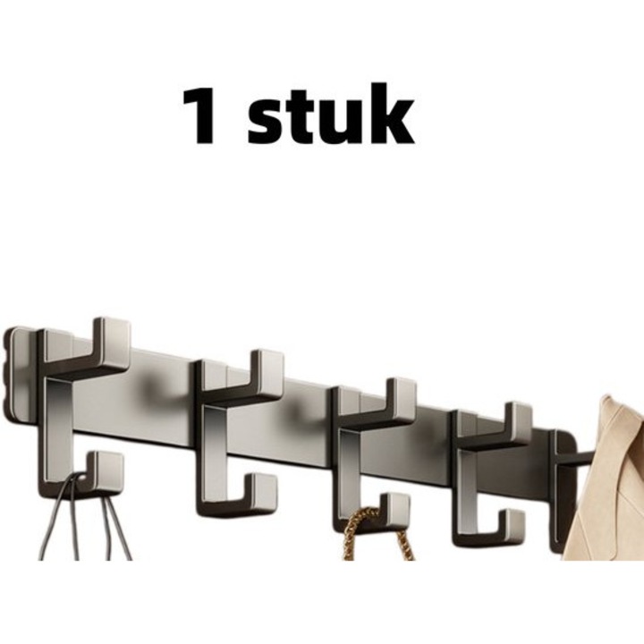 Szürke fali akasztók 44x3.5cm nagy teherbírás