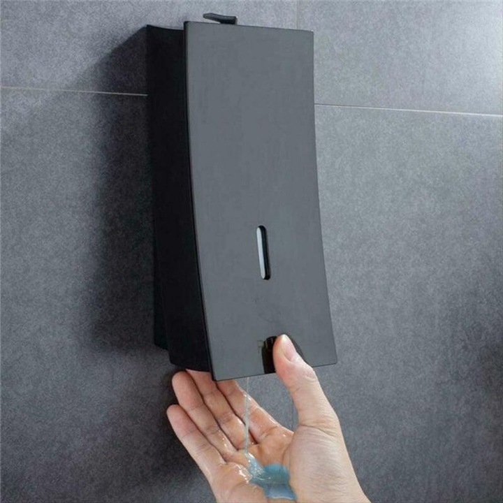 Dozator sapun lichid perete 450ml negru plastic manual