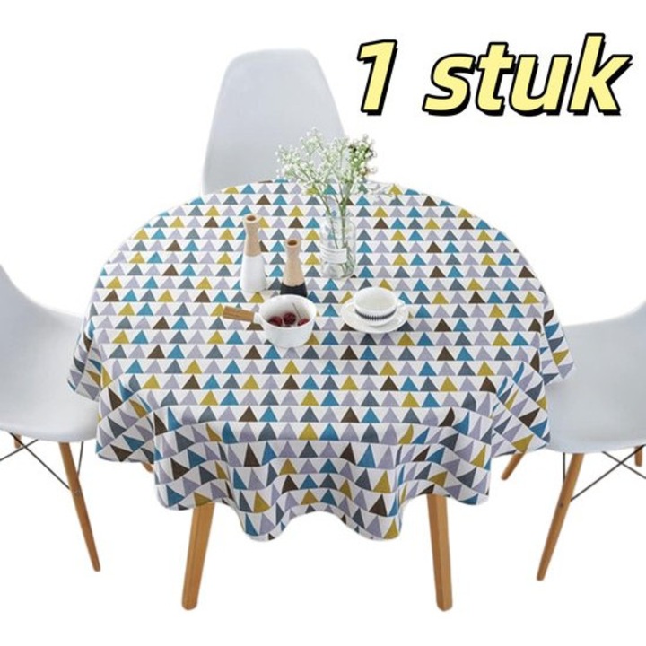 Kerek asztalterítő 120cm pamut, többszínű