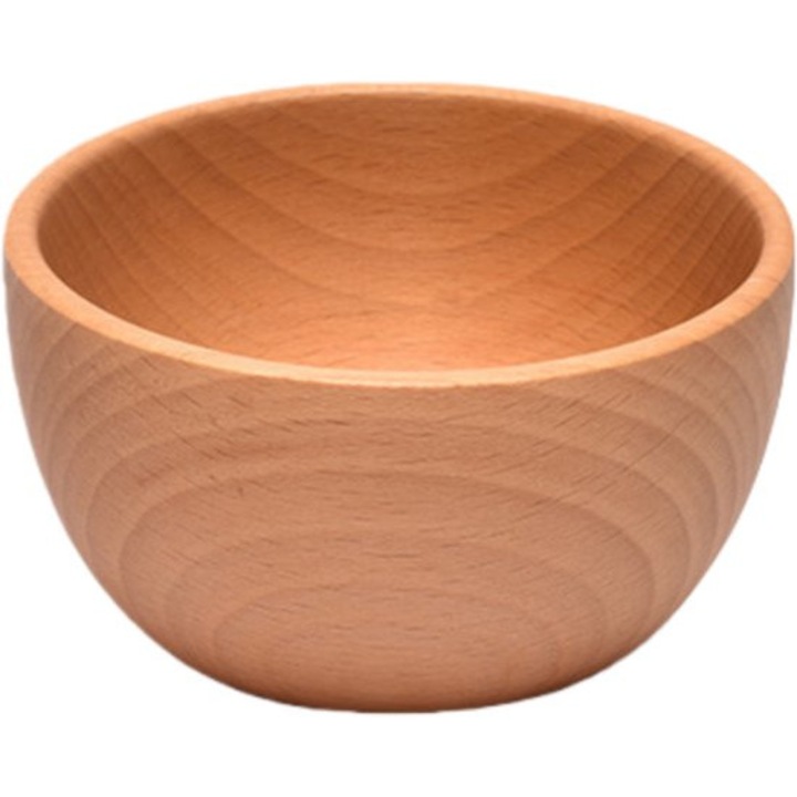 Bükkfa kerek tál, 10x5.5cm, 225ml űrtartalom, natúr